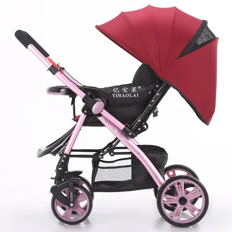  Ebola High Landscape Baby Stroller Can Sit Lie Ultra Portable Folding Umbrella Car Four Wheel Strol
