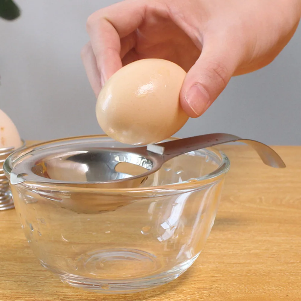 Нержавеющая сталь яичный сепаратор яичный желток Белый сепаратор, разделитель яйца бытовой Кухня выпечки Кухонные принадлежности F4