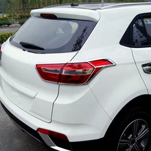 Для Hyundai creta ix25 2014 2015 2016 2017 ABS Пластик заднего света лампы декоративное покрытие отделкой 4 шт. Интимные аксессуары автомобиля stying