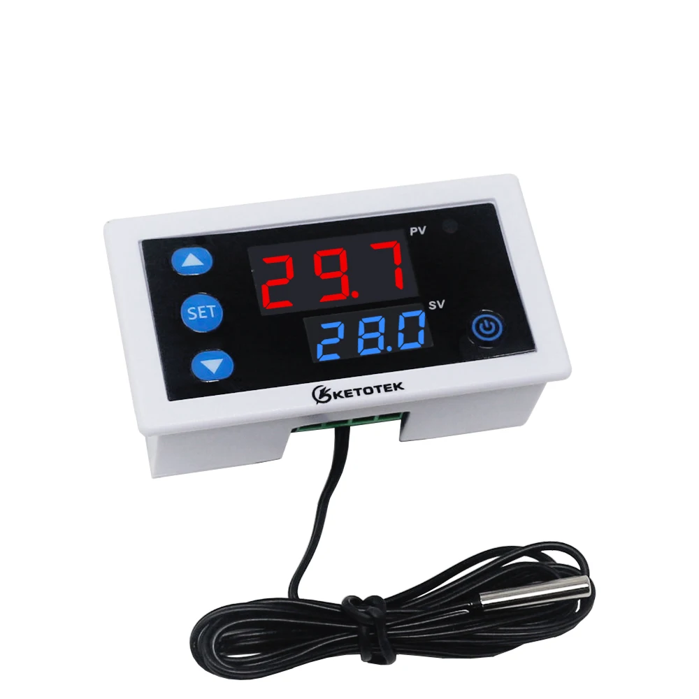 

KT3003 Digital Thermostat 12V 24V 110V 220V Temperature Controller Regulator Cooling Heating Control Switch Relay Output