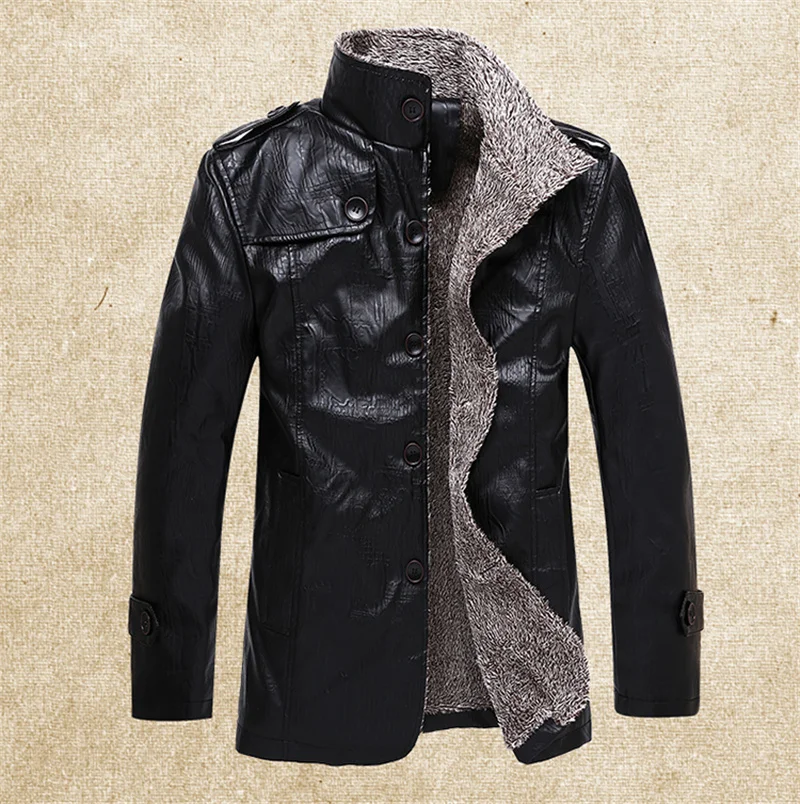 XingDeng pu кожаные куртки мужские свободные водонепроницаемые мужские топ мото стиль отложной воротник теплая Повседневная одежда плюс 4XL