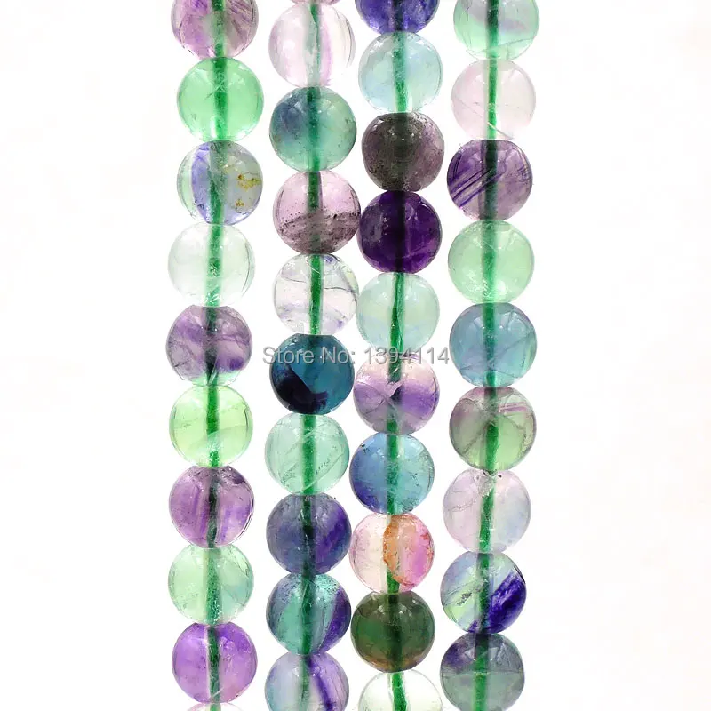 

Natural Fluorite Crystal Round Beads Strand For Making Bracelets Or Necklaces Jewelry Approx 16 Inches