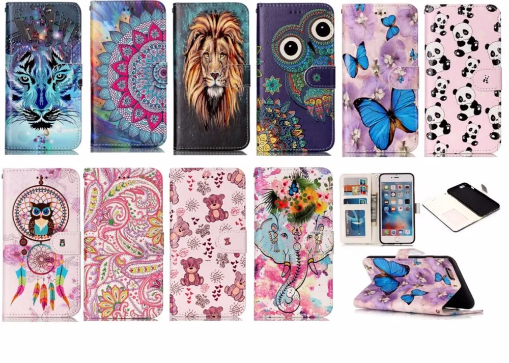 Флип кожаный чехол для Fundas iphone 5S чехол для coque iphone 6S 6 7 8 Plus X XS MAX XR 3D рельефный кошелек Чехол подставка чехол для телефона