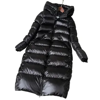

2020 new women fashion winter coat hooded thick black white duck down jackets plus size 2XL