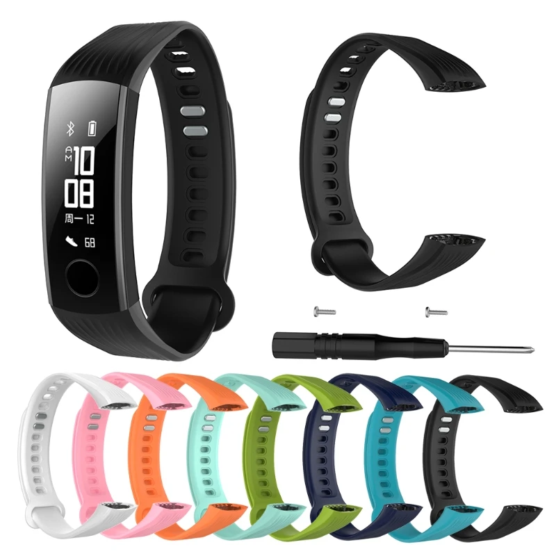 

OOTDTY Fashion Replacement Sports TPU Bracelet Soft Strap Wrist Band For Huawei Honor 3 Smart Watch