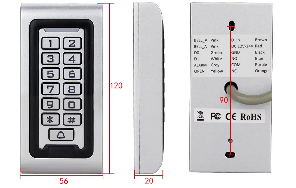 OBO HANDS Rfid система контроля допуска к двери комплект с электронным управлением дверной замок Водонепроницаемая клавиатура wiegand 26 ворот