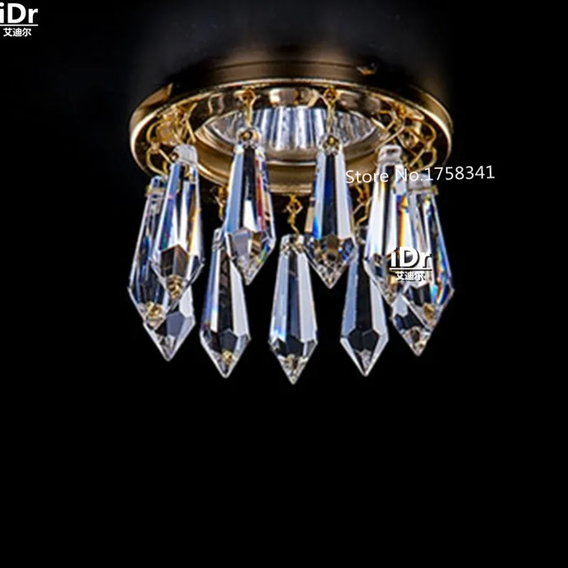 

New modern crystal chandelier lustres de cristal living room lighting Dia8*H5.5cm crystal corridor light mini LED lamps