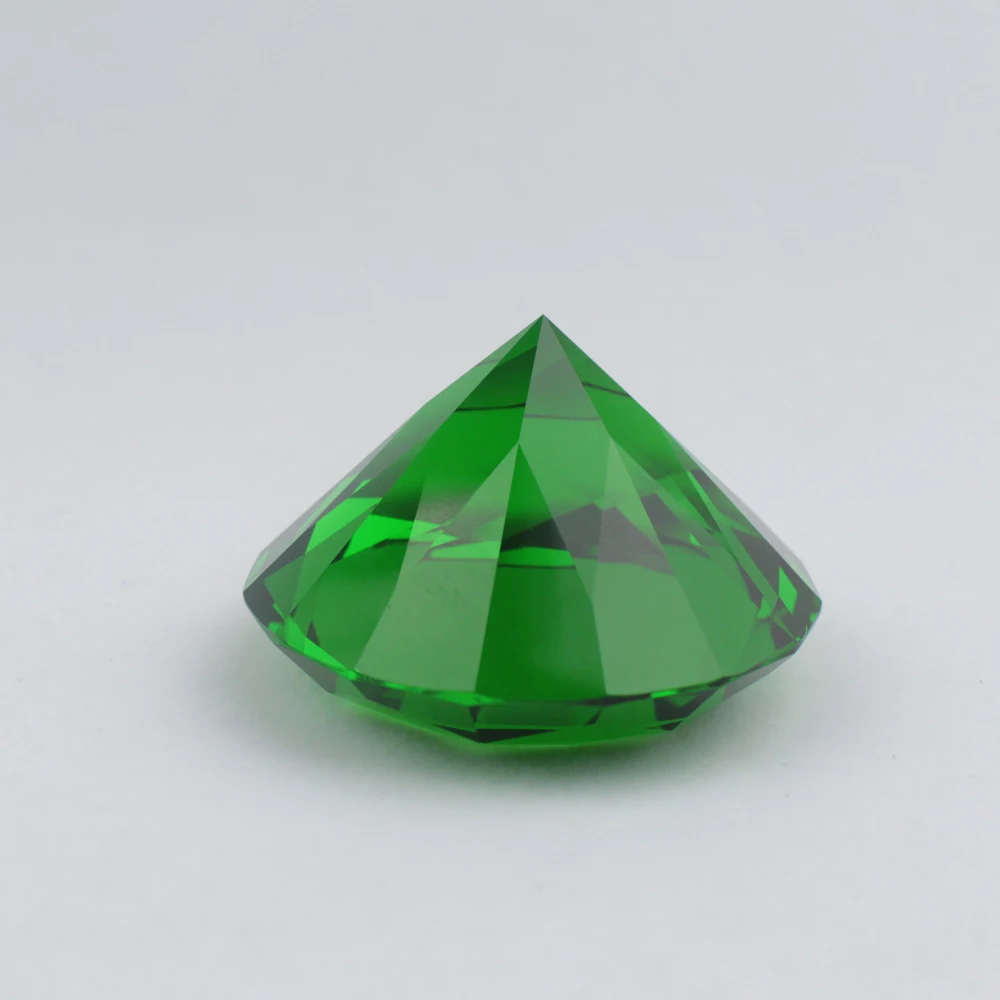 Винтажный стиль, изумрудно-зеленый цвет, диаметр 6 см, кристалл, стекло, бриллиант, домашний декор подставка, изделия из камня