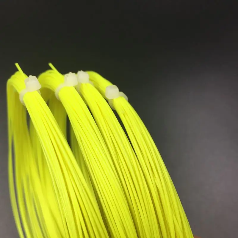 10 шт. качество неоновый зеленый Бадминтон Ракетки струны 0,7 мм эластичные хорошее ощущение бадминтон струны