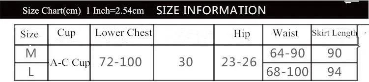 Skirt Size Chart India