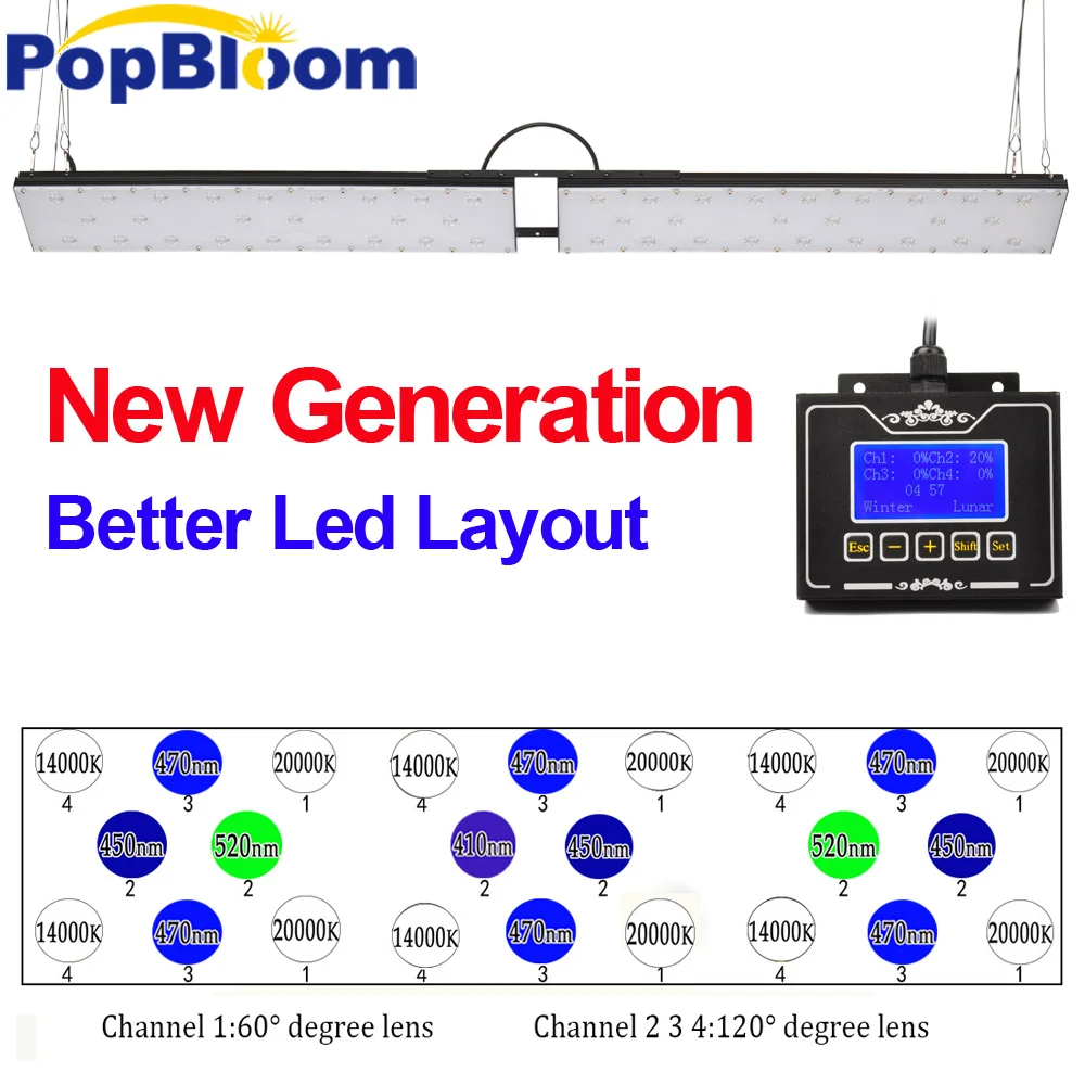 

PopBloom Smart led light for aquarium tank aquarium led lamp Chihiros for 120cm fishing light coral reef acuario marino MN6BP2
