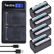 4 sztuk 5200mAh NP-F770 NP-F750 baterie + LCD USB ładowarka do sony NPF550 NPF960 NPF970 NPF750 NPF770 NPF570 QM91D TRU47E baterii