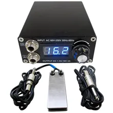 Tattoo Power Supply Set Kit LCD Display Double Ourput Digital Tattoo Power Supply Foot Pedal Switch Clip Cord Tattoo Kit Supply bjt tattoo foot switch tattoo power supply foot pedal stainless steel golden blue wire color