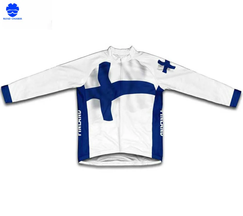 

Finland Flag Cycling Jersey Man and Women Winter Thermal Mountain Bike Long Sleeve Cycling Clothing