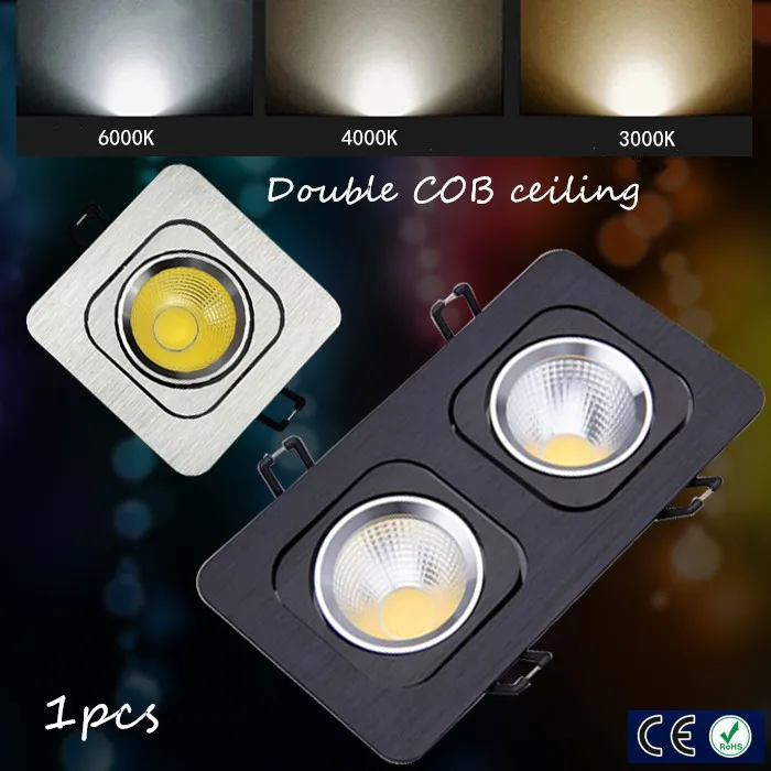 

1pcs/lot Dimmable High quality Square 7W10w 15W cob led ceiling lamp recessed down light lamp led downlights Indoor lighting