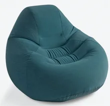 Grade flocking inflatable sofa single plus backrest lazy Recliners