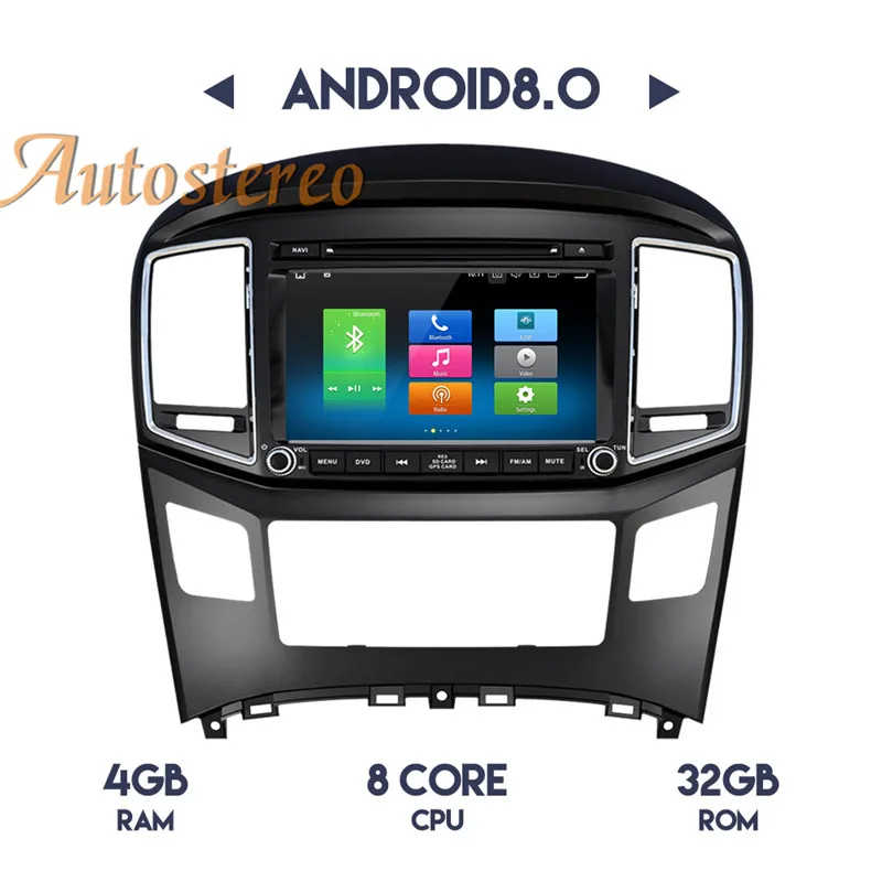 Top Octa core Android8 Car CD DVD player GPS navigation For Hyundai H1 Grand Royale I800 2016 2017 multimedia Headunit tape recorder 8