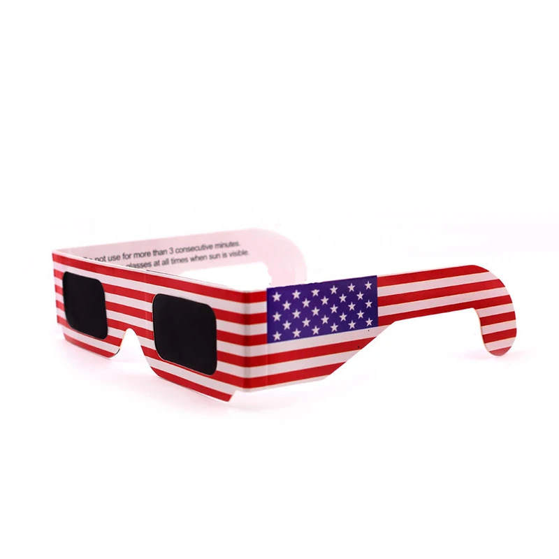 Защита окружающей среды ПЭТ Солнечные очки Затмение случайный цвет 14*3,7 см детские игрушки солнечные очки полного Затмения