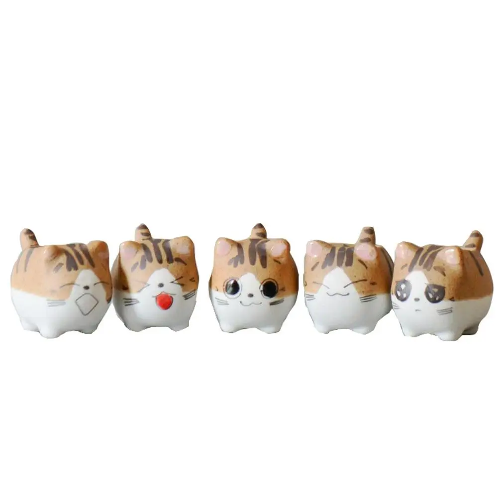 

1PC Cat Sweet Home Ceramic Plant Pots Micro Cute Mini Potted Succulents Small Flower Pots Bonsai Creative Cartoon Planter