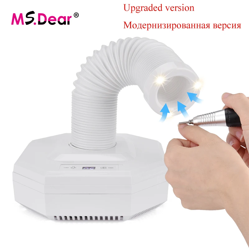 

60W Power Nail Dust Collector Manicure Machine Vacuum Cleaner for Manicure Salon Nail Fan Dust Nail Art Tools Upgraded Version