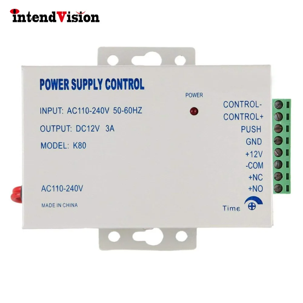 INTENDVISION источник питания 110-240VAC вход в 12VDC выход для двери Система контроля доступа и домофон камеры