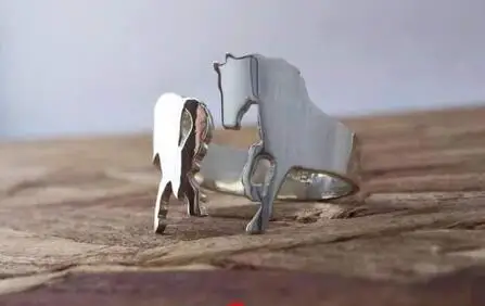 hzew simple horse ring cute horse rings for gift