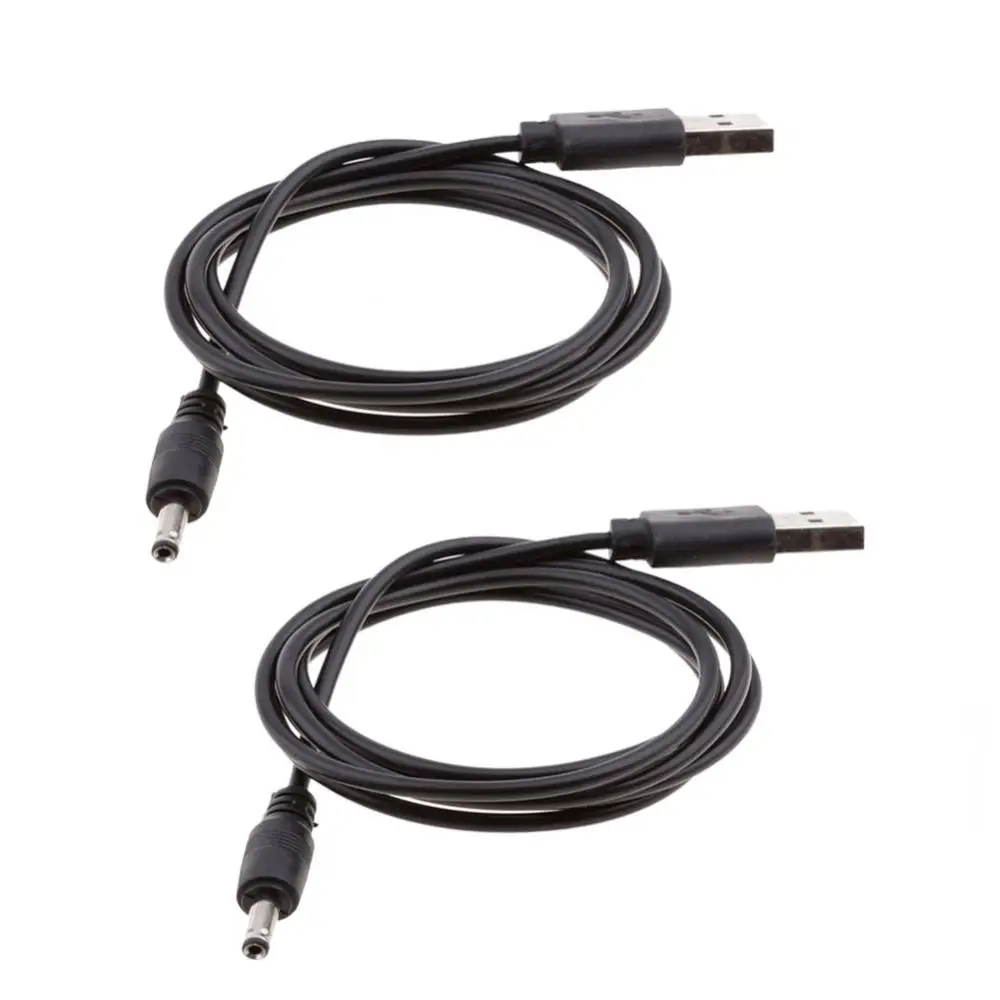 

2pcs USB 2.0 A Male To 3.5x1.35 mm DC Plug Connector Power Charging Cord Cable