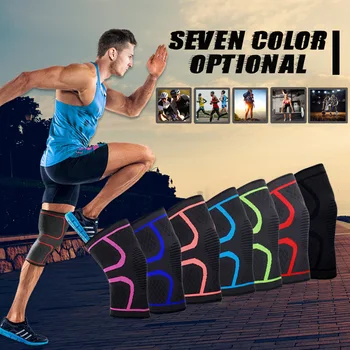 

10 Pairs/lot 3D Elastic Nonskid Knee Support Professional Running Cycling Knee Sleeve Football Kneepads Sports Safty