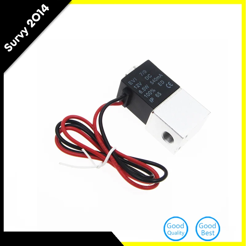 

DC 12V 1/4 2 Way Aluminum Normally Closed Pneumatic Electric Solenoid Air Valve Water Oil Liquid Water Solenoid Valve