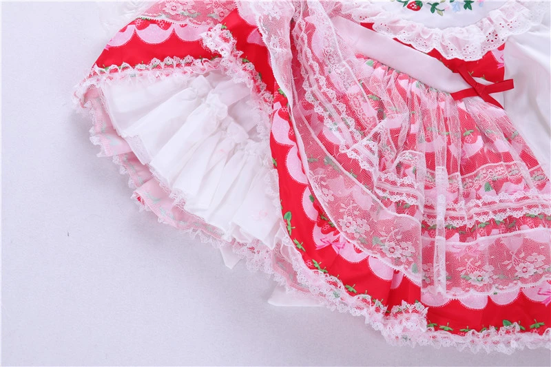 toddler baby girls vintage dress princess long sleeve lace strawberry spanish clothing boutiques kids dresses cute