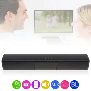 

Meeting Multi-Function Bluetooth Soundbar Speaker with 2 Full Range Horns Support TF Card and FM function for PC TV Smartphone