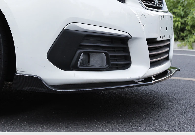 Для peugeot 308- ABS спойлер переднего бампера защитная пластина для губ комплект для кузова наклейка декоративная полоска для стайлинга автомобилей