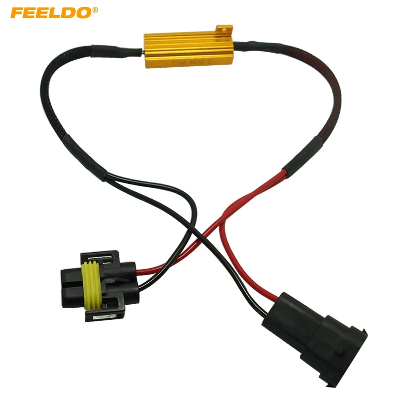 

FEELDO 1PC H11 H8 fog lamps decoder LED fog lamps canbus resistance line LED fog lamps decoding resistance #AM5337