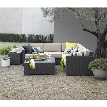 

Hot Sale Outdoor Furniture Garden Wicker Patio Corner Sofa