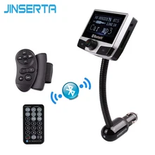 Jinserta Bluetooth-гарнитуры для авто AUX аудио MP3-плеер fm-передатчик USB SD Слот громкой связи ЖК-дисплей Дисплей Идентификатор вызывающего абонента руль пульт дистанционного