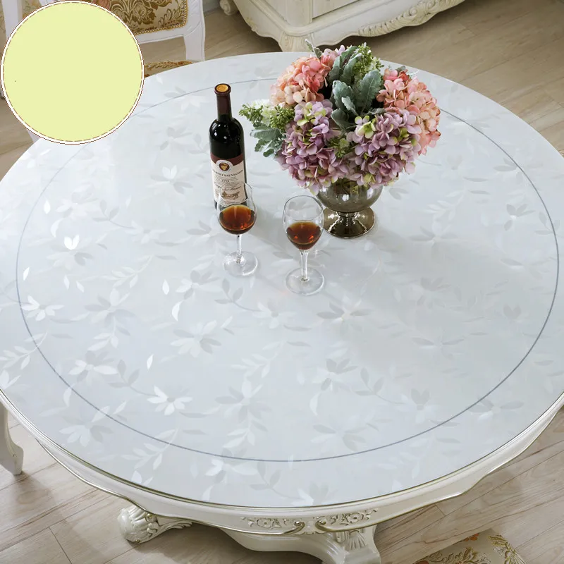  2019 new arrival pvc table cloth home textile home table protector sofa glass crystal board placema