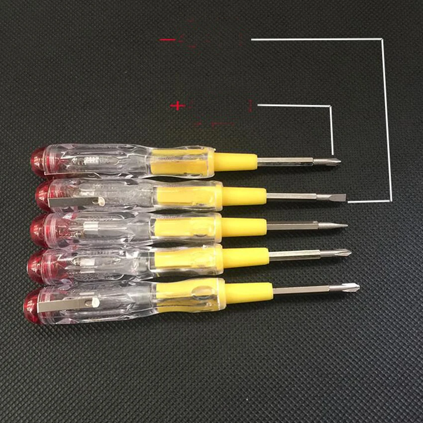 1 шт. Многофункциональный светодиодный Электрический Тест Тестер ручка-отвертка с индикацией света детектор напряжения зонд 135 мм