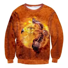 Neue Mode Frauen/Männer 3D Druck Adler Muster Komfortable Sweatshirts Casual Pullover Hip Hop Stil Streewear Tops Outfits Homme