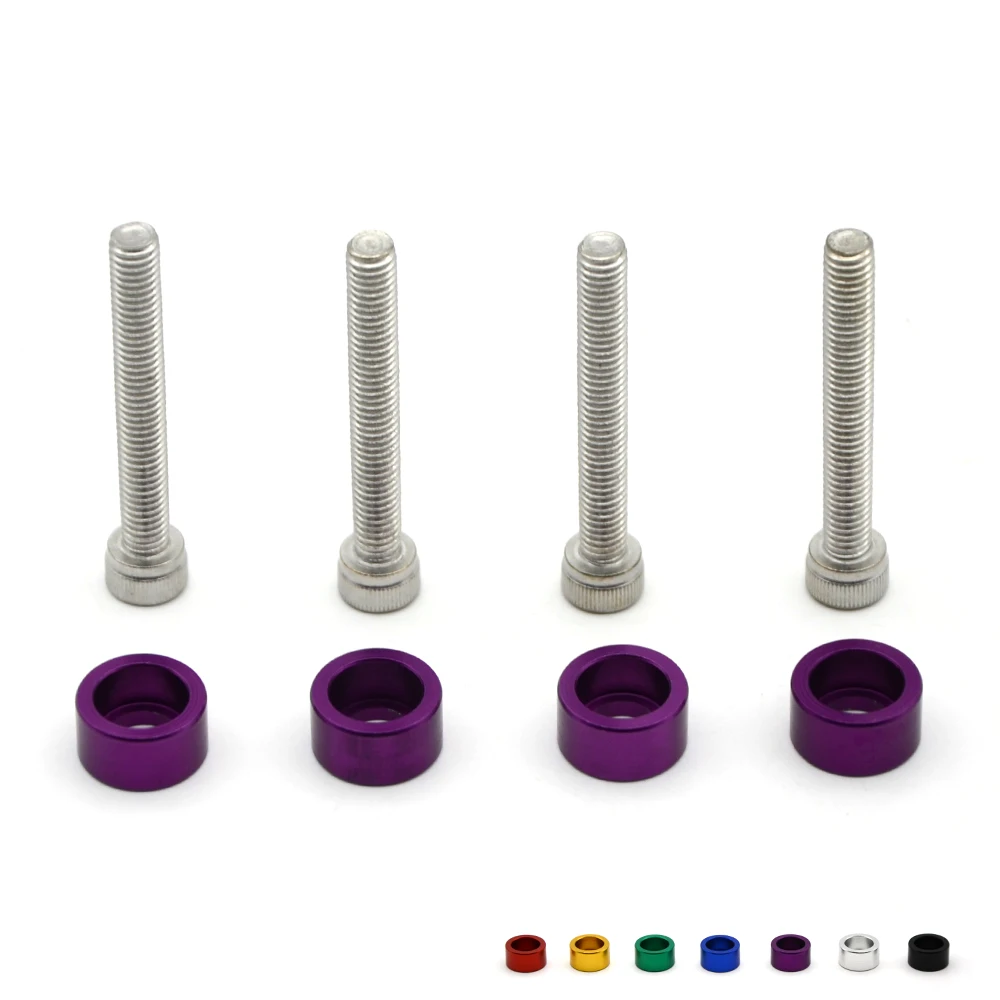 Alluminio 4 Pz Motore Dress Up 6Mm Metric Cup Rondelle Kit Fender Rondella Cam Cap Con Logo