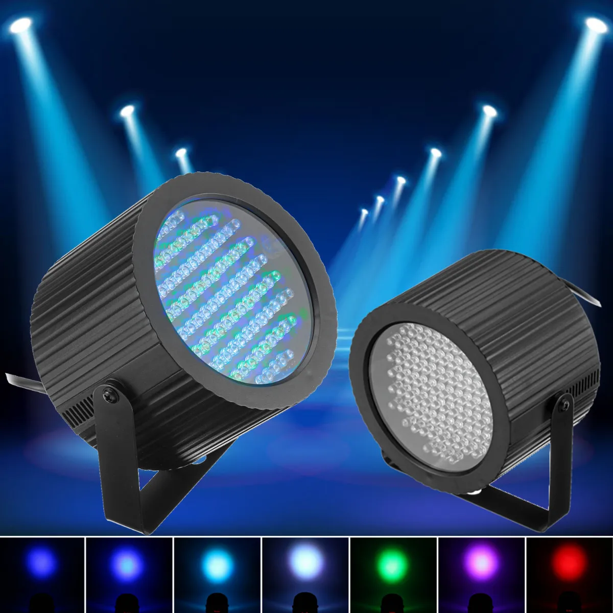 

2Pcs 86 RGB 25W 7 Channels LED Light DMX Laser Projector LED Lamp DJ Disco Club Bar Party Effect Lighting Lights
