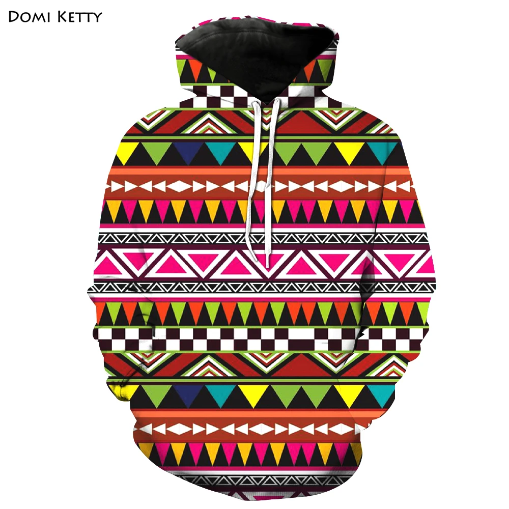 

Domi ketty boys girls hoodies clothes print colored triangle children long sleeve sweatshirts kids baby casual outwear tops