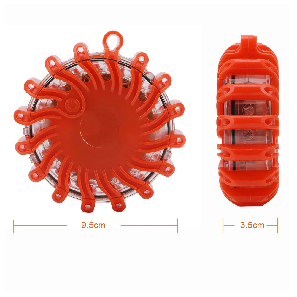 3 шт. аварийный сигнальный Магнитный 16 красный светодиодный 9 режимов дорожный фонарь Предупреждение ющий мигающий ночной Светильник для автомобиля лодки красный светильник