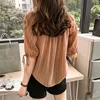 Sweet Slash Neck Ladies Blouses Striped Print Women Blouses Half Sleeve V-Neck Women Shirt 6