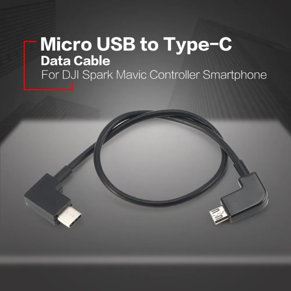 

Data Cable For DJI Spark Mavic Pro Platinum Air Controller Micro USB to Type-C Port Adapter Line for Smartphone Tablet