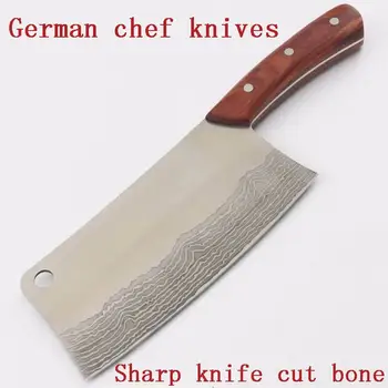 

Traditional carbon steel kitchen Accessories knives slicing /chop bone /cutting knife+Chef knives/ Utility Knives Chinese style