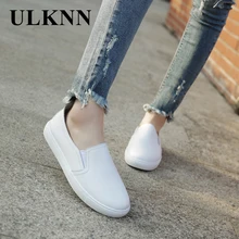 ULKNN Квартиры С Для женщин Черные Туфли Женщина Случайные Обувь Одного Ленивый Дышащий Отверстие Классика размер 35-40