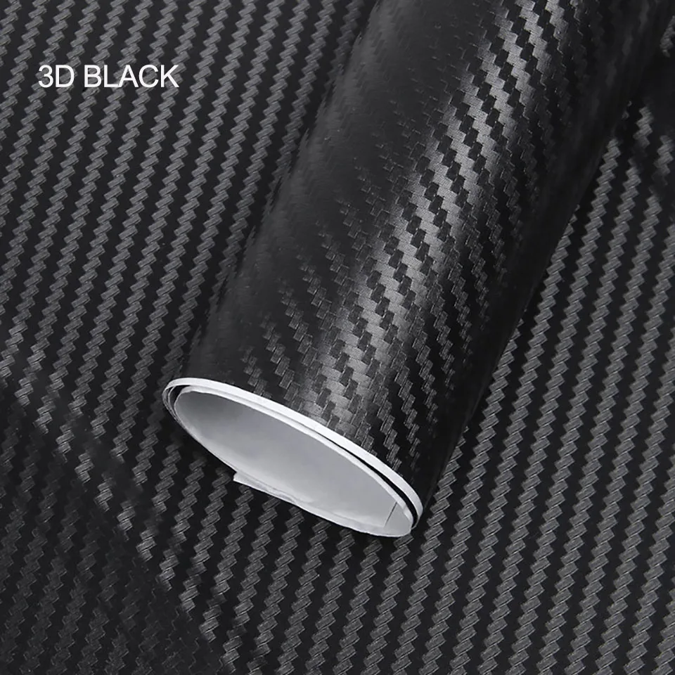 

30x127cm 3D Carbon Fiber Vinyl Car Wrap Sheet Roll Film Car stickers and Decals Motorcycle Car Styling Accessories Automobiles