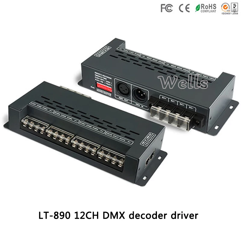 

led Driver LT-890 12CH DMX-PWM Decoder;5A*12CH output for single color RGB led strip light DC5-24V