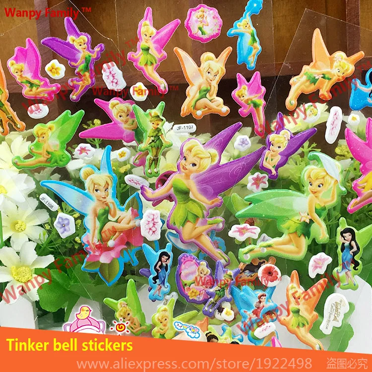 

Very Cute Tinker bell wall stickers,3D Cartoon Tinker bell stickers,For Kids rooms decor stickers,Kids Birthday Gift stickers