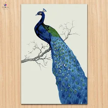Синий Павлин животное diy Цифровая масляная краска картины по номерам с краской цвета и кисти для взрослых детей практика краски ing